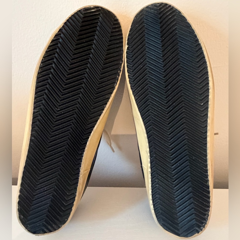 Golden Goose Black and White Shearling Superstar Sabot Sneakers - Picture 5 of 7
